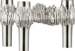 Quist candle holder - brushed chrome