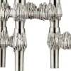 Quist candle holder set with 3 pcs - brushed chrome