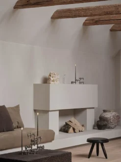 Quist candle holder set with 3 pcs - brushed chrome