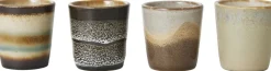 70s ceramics egg cups granite set of 4