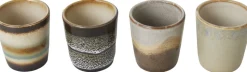 70s ceramics egg cups granite set of 4