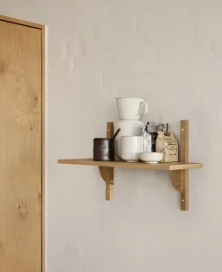 Sector Shelf S/N - Oak - Brass