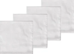 Serviet Tiles Damask Optisk hvid 4 stk