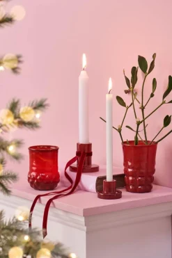 Stage glas t/2,2 cm lys rød