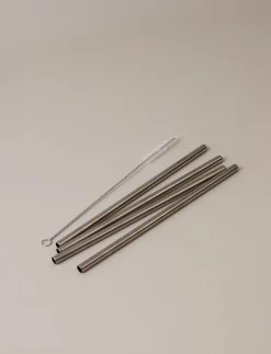 Stelton genanvendelige sugerør 4 Stk steel