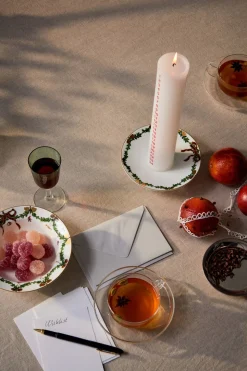 Stjerne Riflet Jul 17 cm. dyb desserttallerken