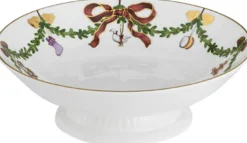 Stjerne Riflet Jul 18 cm. skål på fod