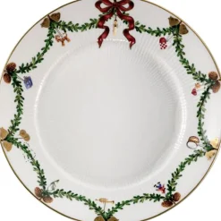 Stjerne Riflet Jul 22 cm. tallerken