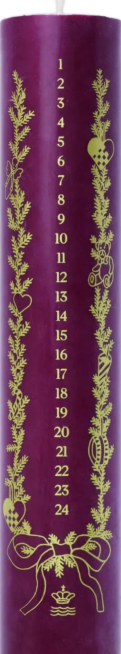 Stjerne Riflet kalenderlys rød