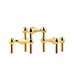 STOFF Nagel® 3-pak lysestage messing