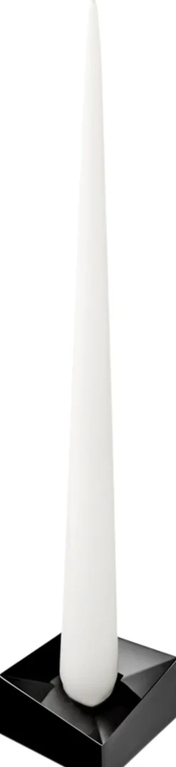 STOFF Nagel reflect candle holder, large - black chrome/sort