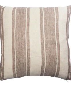 STRIPE/TAUPE, PYNTEPUDE 48x48 CM