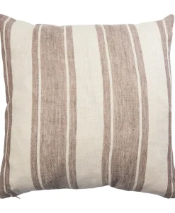 STRIPE/TAUPE, PYNTEPUDE 48x48 CM