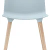 TAC Chair plast Iceblue / Oak white pigm. lacquer