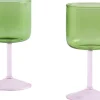 Tint Wine Glass-Set of 2-Green and