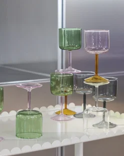 Tint Wine Glass-Set of 2-Green and