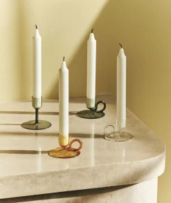 Tiny Candleholder-Curved-Clear