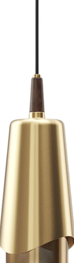 Umanoff, Pendant, Brass, Walnut