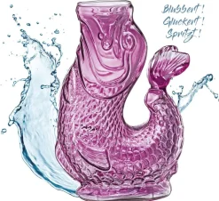 Vandkaraffel fisk, lilla, glas, NEMO