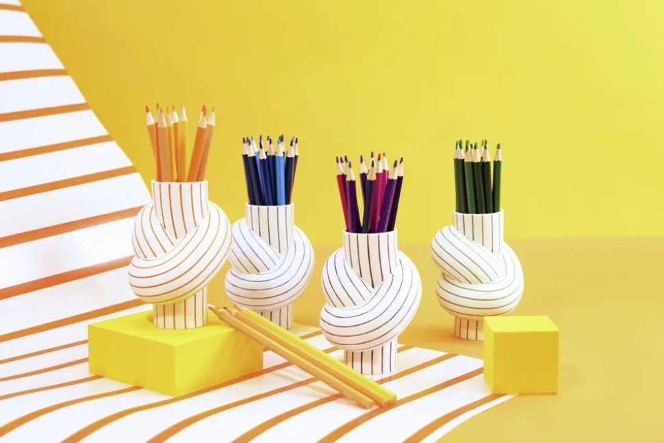 Vase 12cm, Plum, Node Stripes