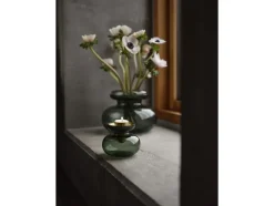 Vase/Lysestage Inu 11 x 10 cm Smoked Grey/Steel