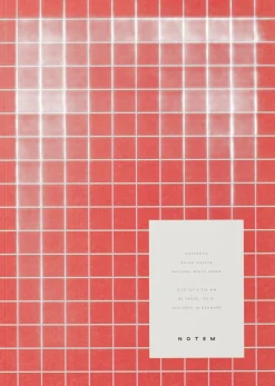 VITA Softcover Notebook - Medium, Orange Grid