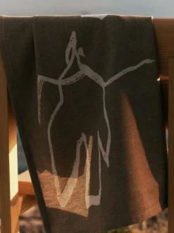 Vuelo Tea Towel - Sugar Kelp/Off-wh