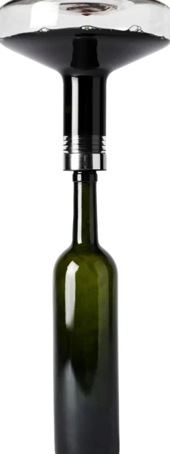 Wine Breather, Deluxe, Clear/Steel